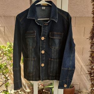 Blue Denim Jacket By Tulle Plus, Womens Size 1X